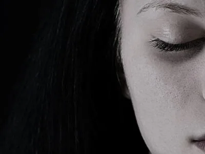 girl, face, closed eyes