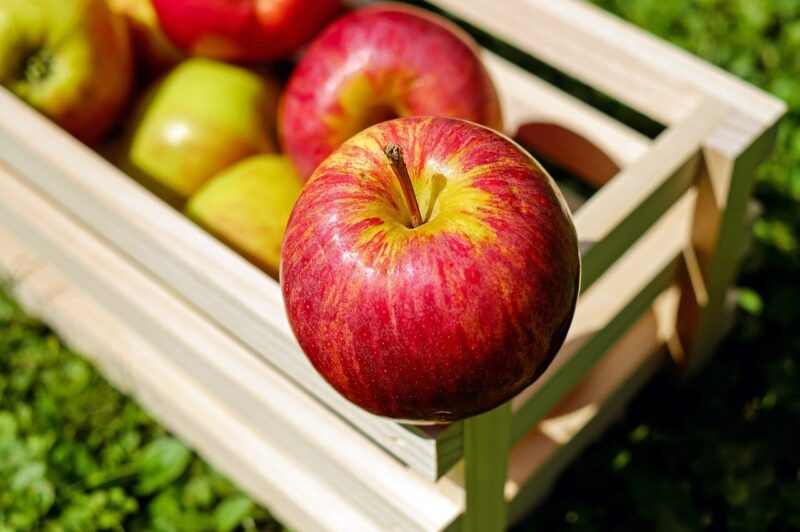 apple, red, fruits