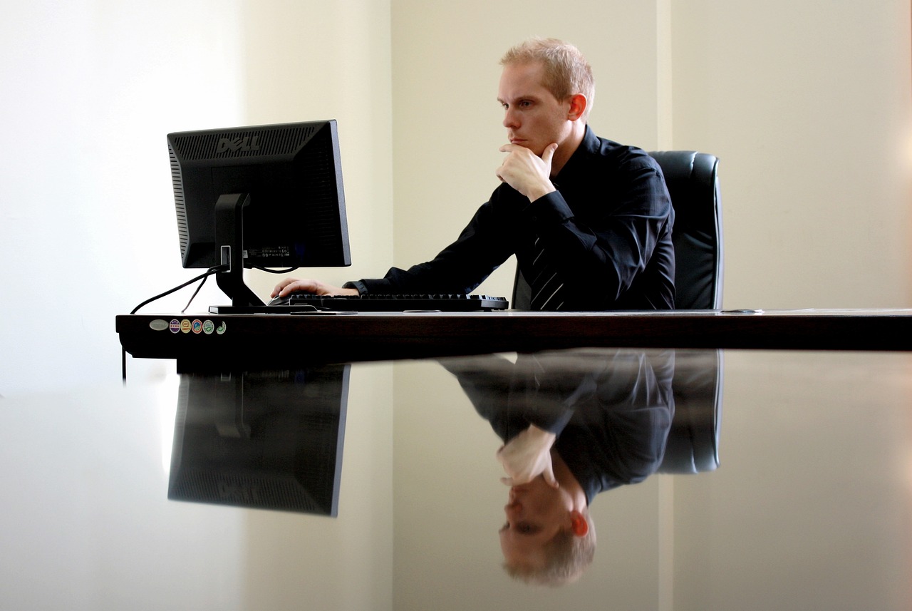 business, businessman, chair, computer, desk, desktop, entrepreneur, man, monitor, reflection, thinking, work, working, business, business, business, businessman, thinking, thinking, thinking, thinking, thinking, work