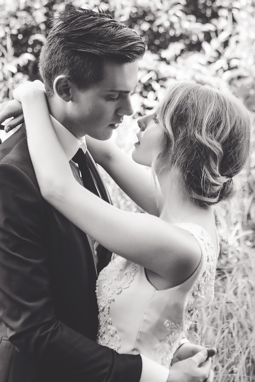 wedding, couple, portrait