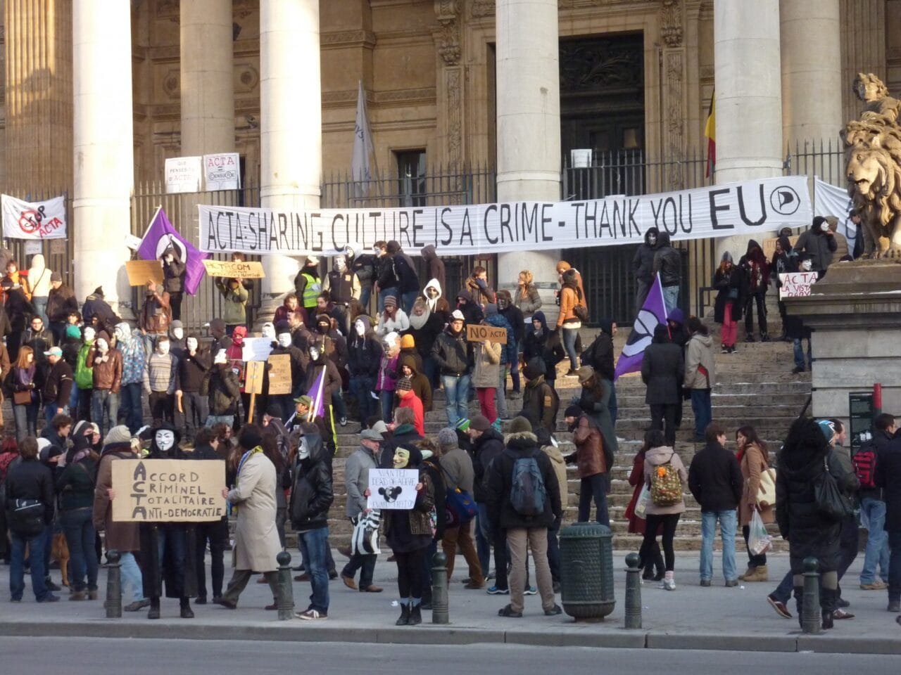 2012 02 11 Protest Anti ACTA In Brussels