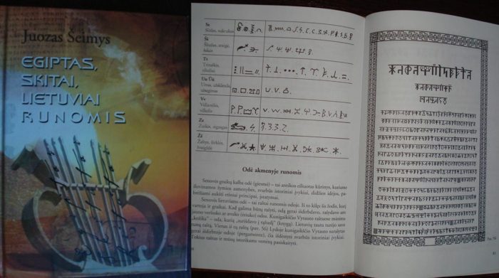 Juozo Šeimio knyga "Egiptas, skitai, lietuviai runomis".