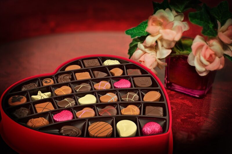 valentine's day, chocolates, candies