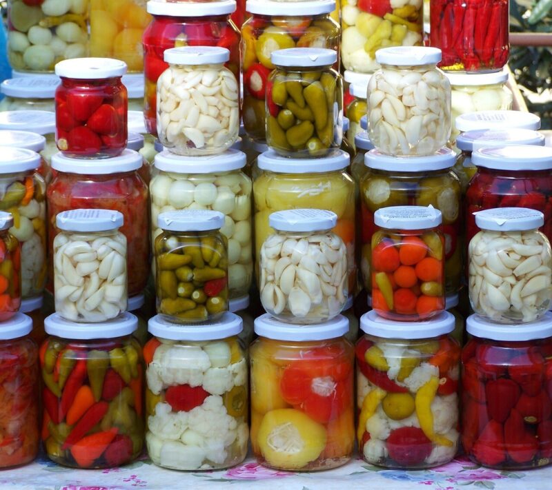 pickled vegetables, pickles, food