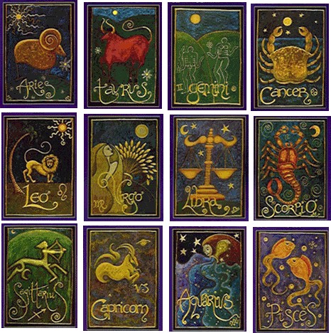 2167 5 zodiac greeting cards Straipsniai.lt