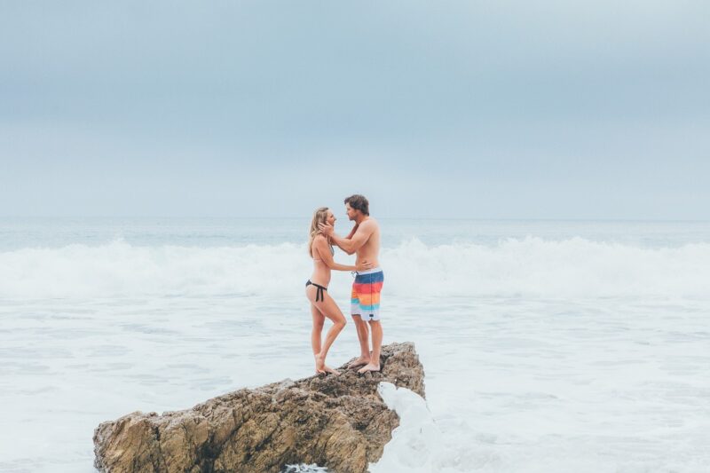 couple, love, beach