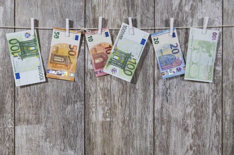 euro, banknotes, money