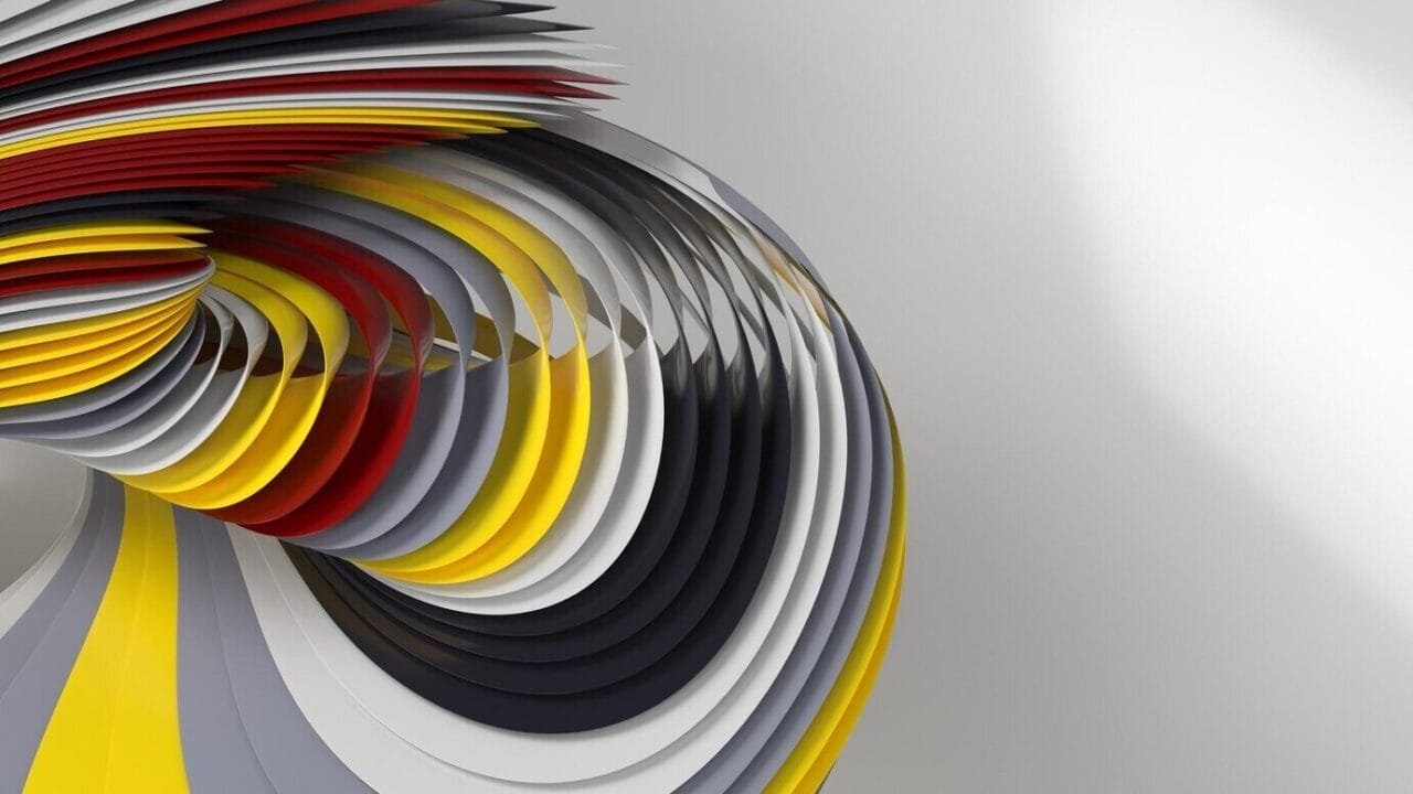 3d Geometric Abstract Twist Background 1048