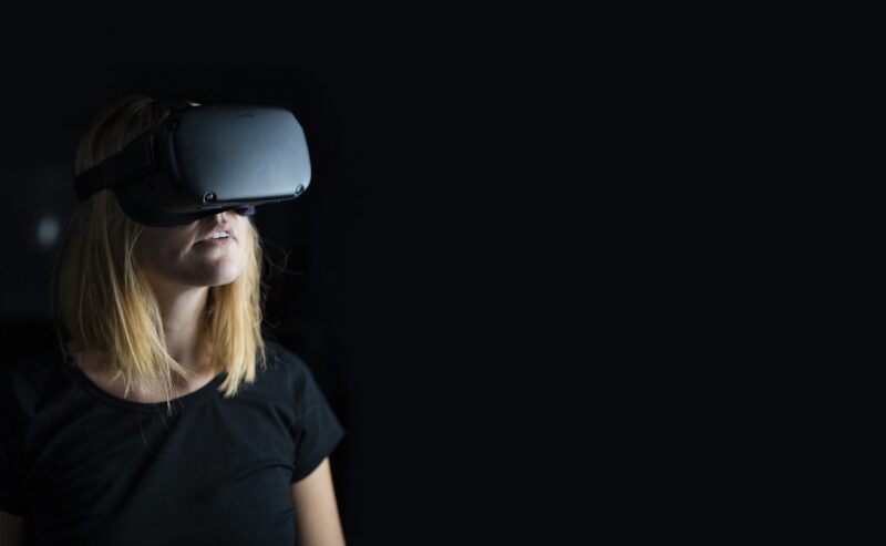 virtual reality, woman, technology