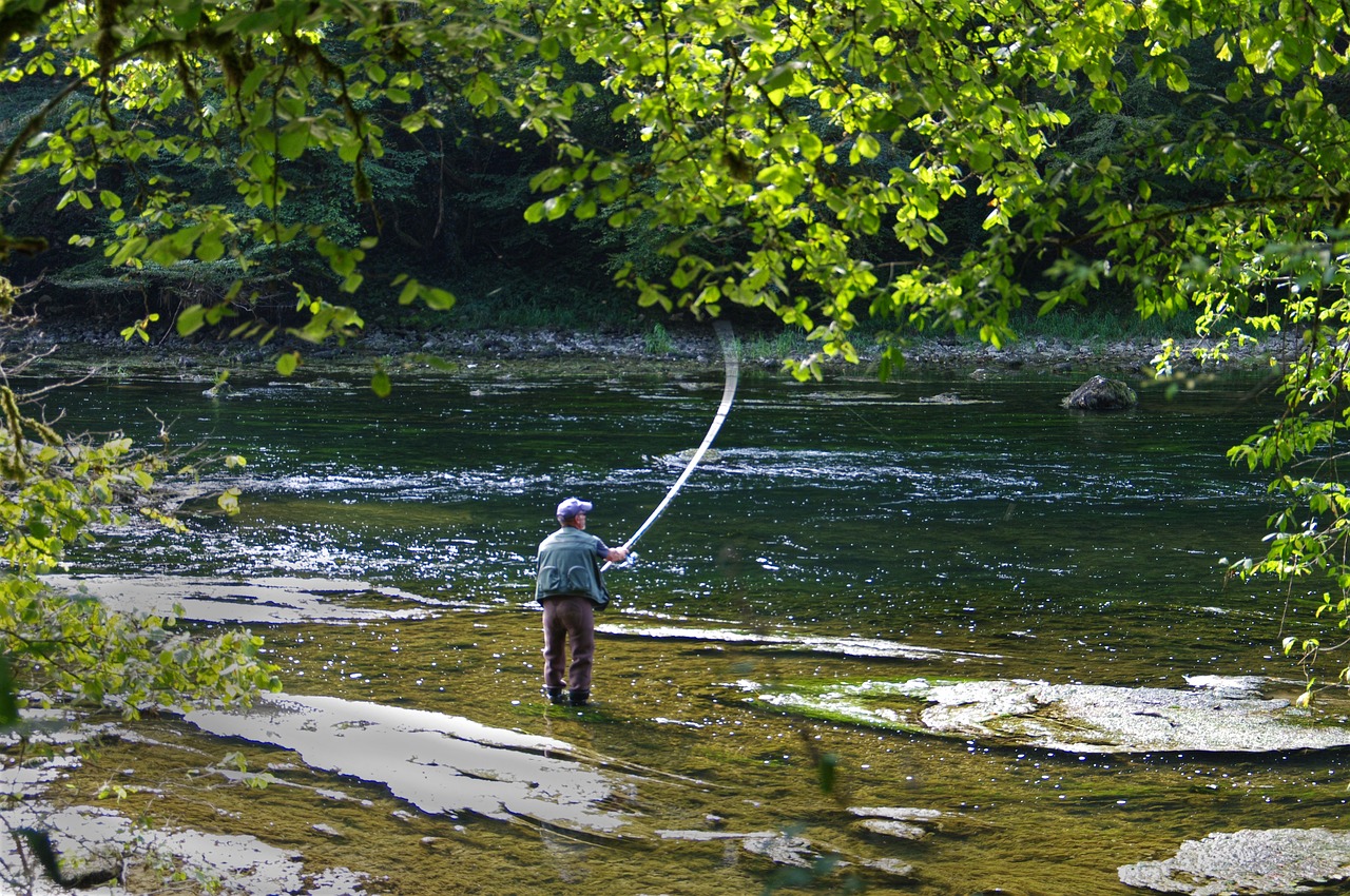 river, fishing, fisherman