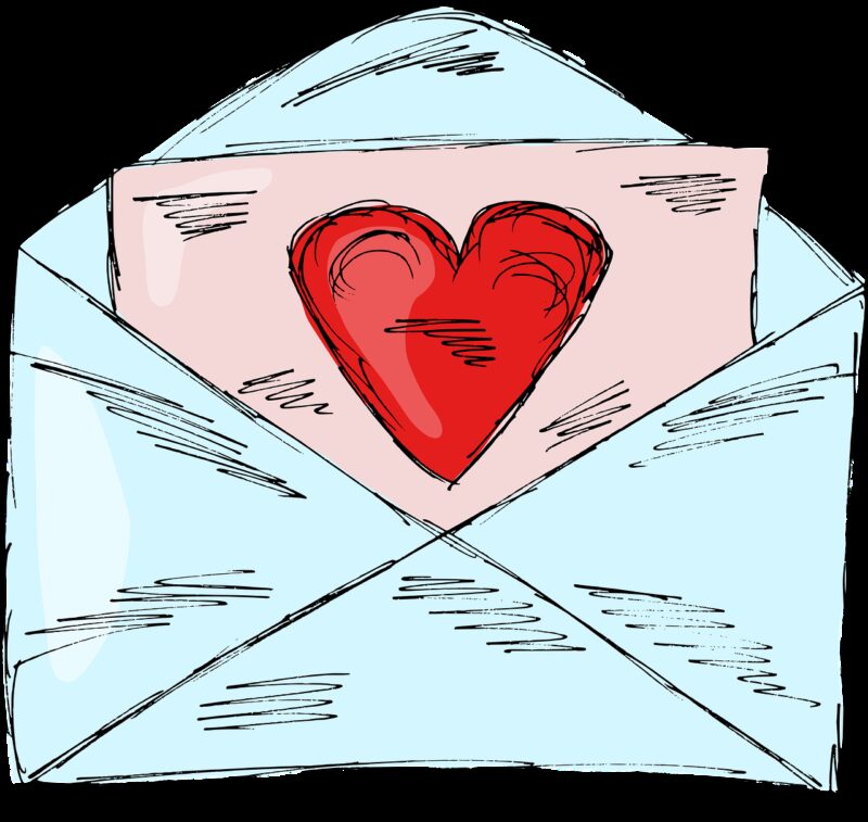 envelope, love letter, mail