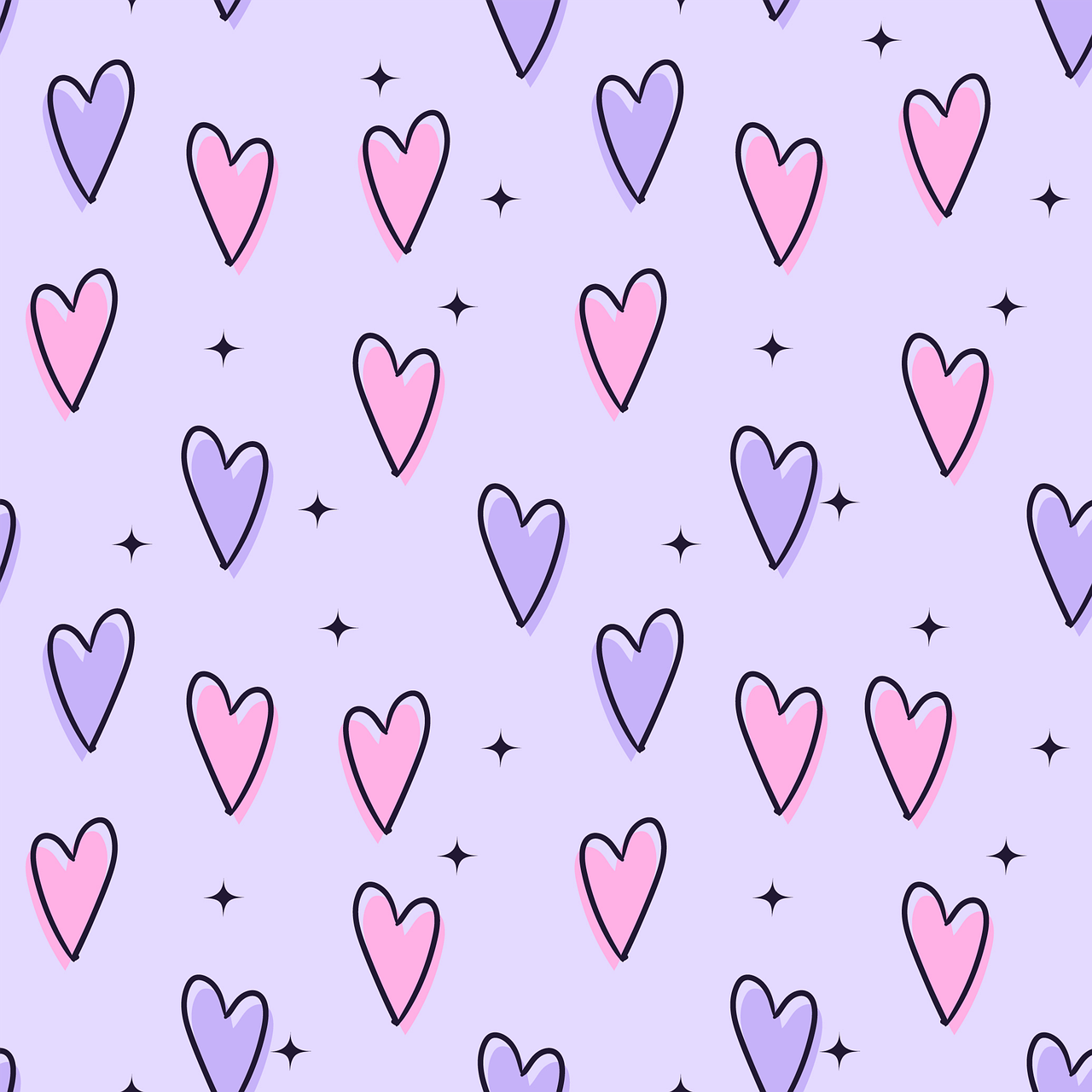 heart, pattern, wallpaper