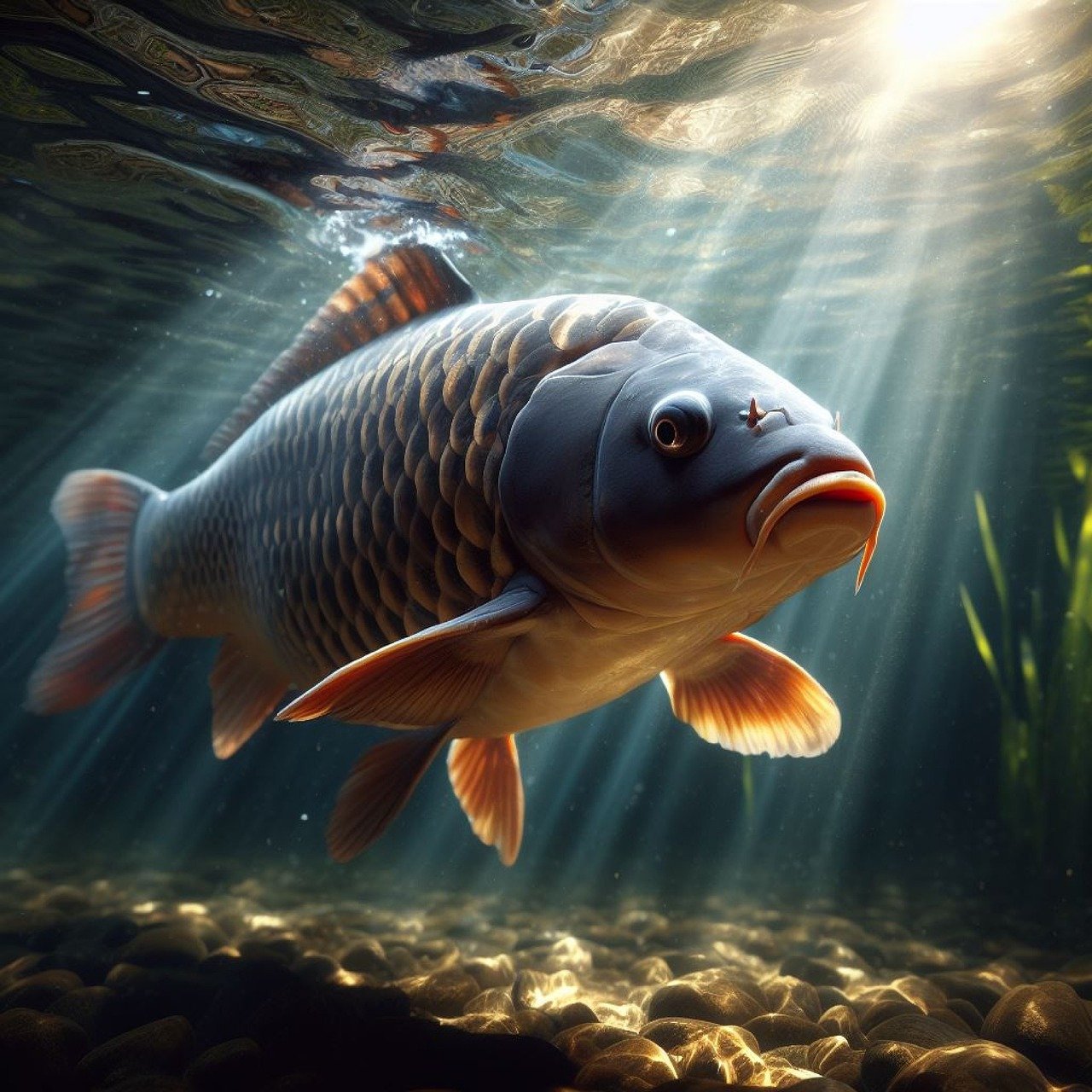 ai generated, fish, carp