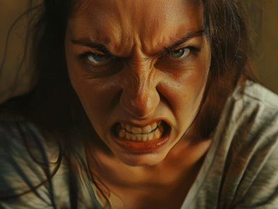 ai generated, woman, rage, anger, emotion, girl, female, face, angry, portrait, frustration, hassle, scream, fury