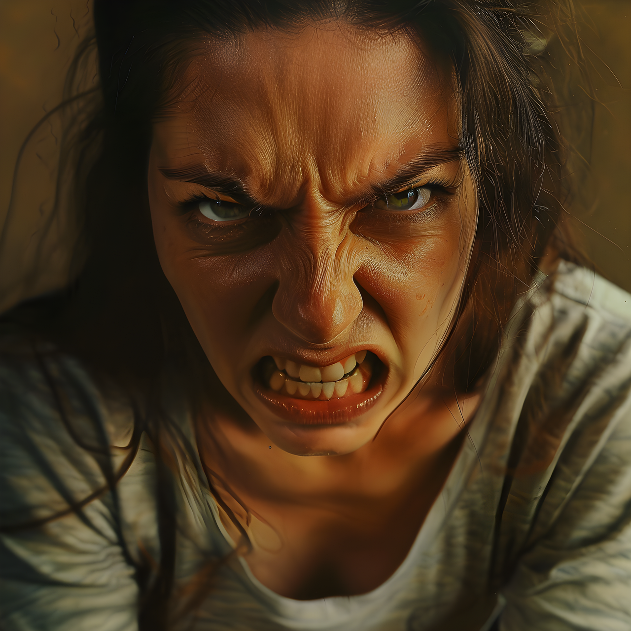 ai generated, woman, rage, anger, emotion, girl, female, face, angry, portrait, frustration, hassle, scream, fury