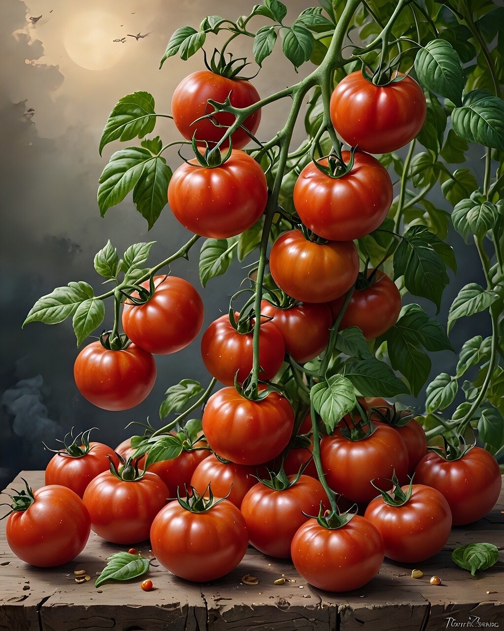 ai generated, tomatoes, vegetables