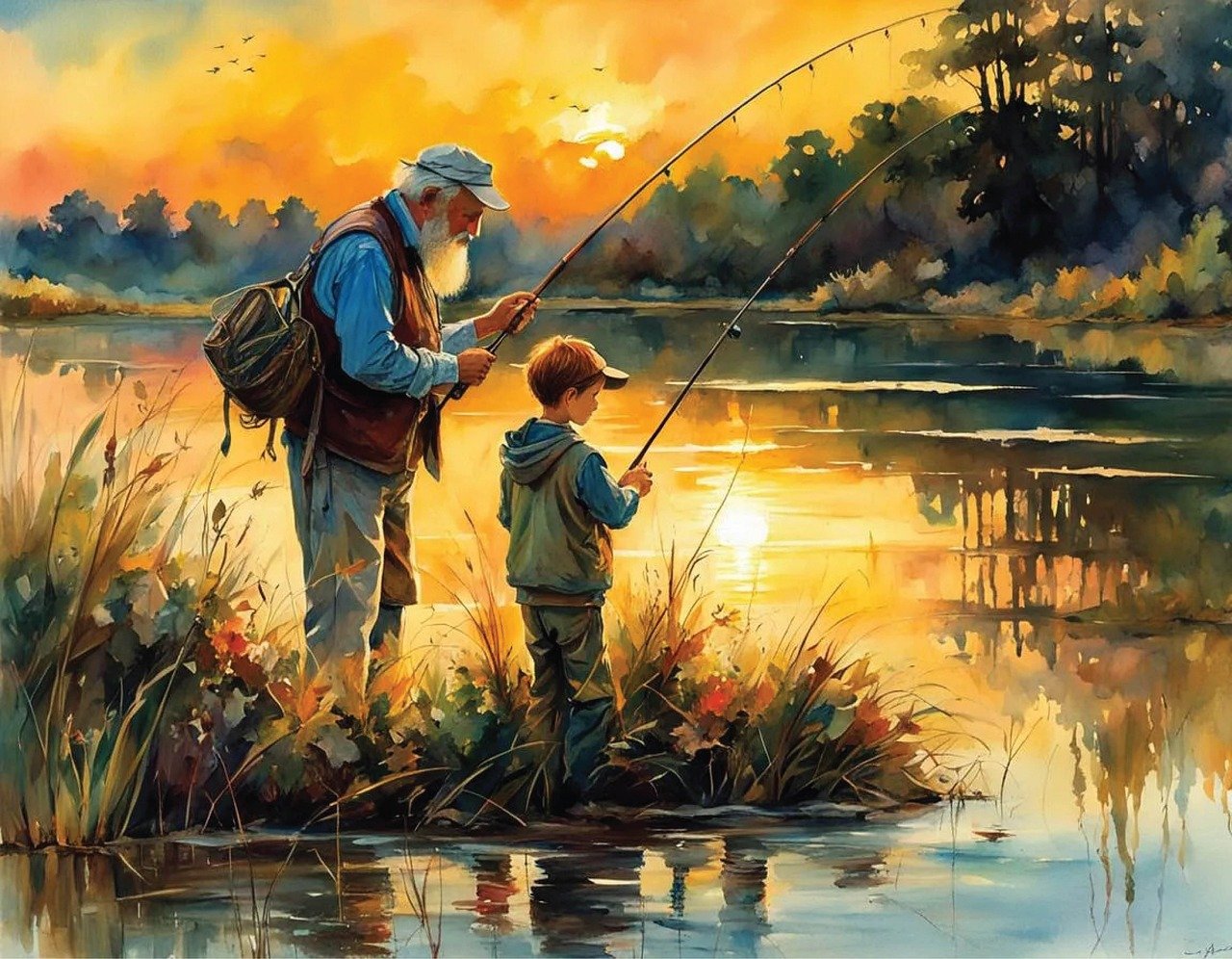 fishing, fisherman, nature