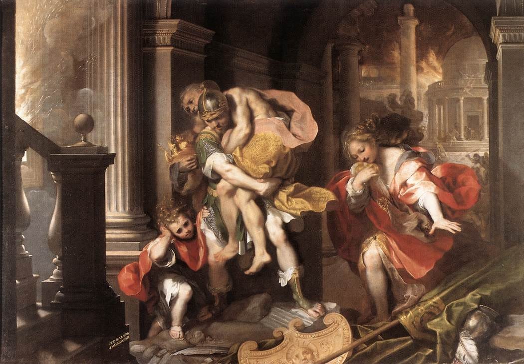 Aeneas Flight from Troy by Federico Barocci Straipsniai.lt