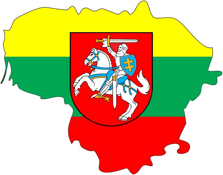 Flag map of Lithuania Straipsniai.lt