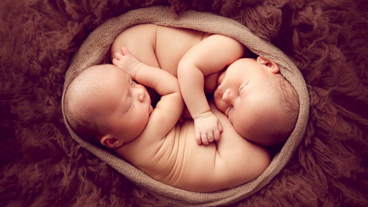 Good night couple of baby sleeping