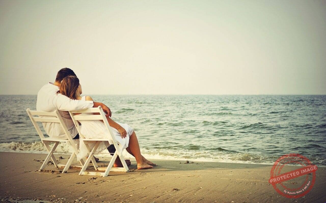 Romantic Couple Romance On Bench
