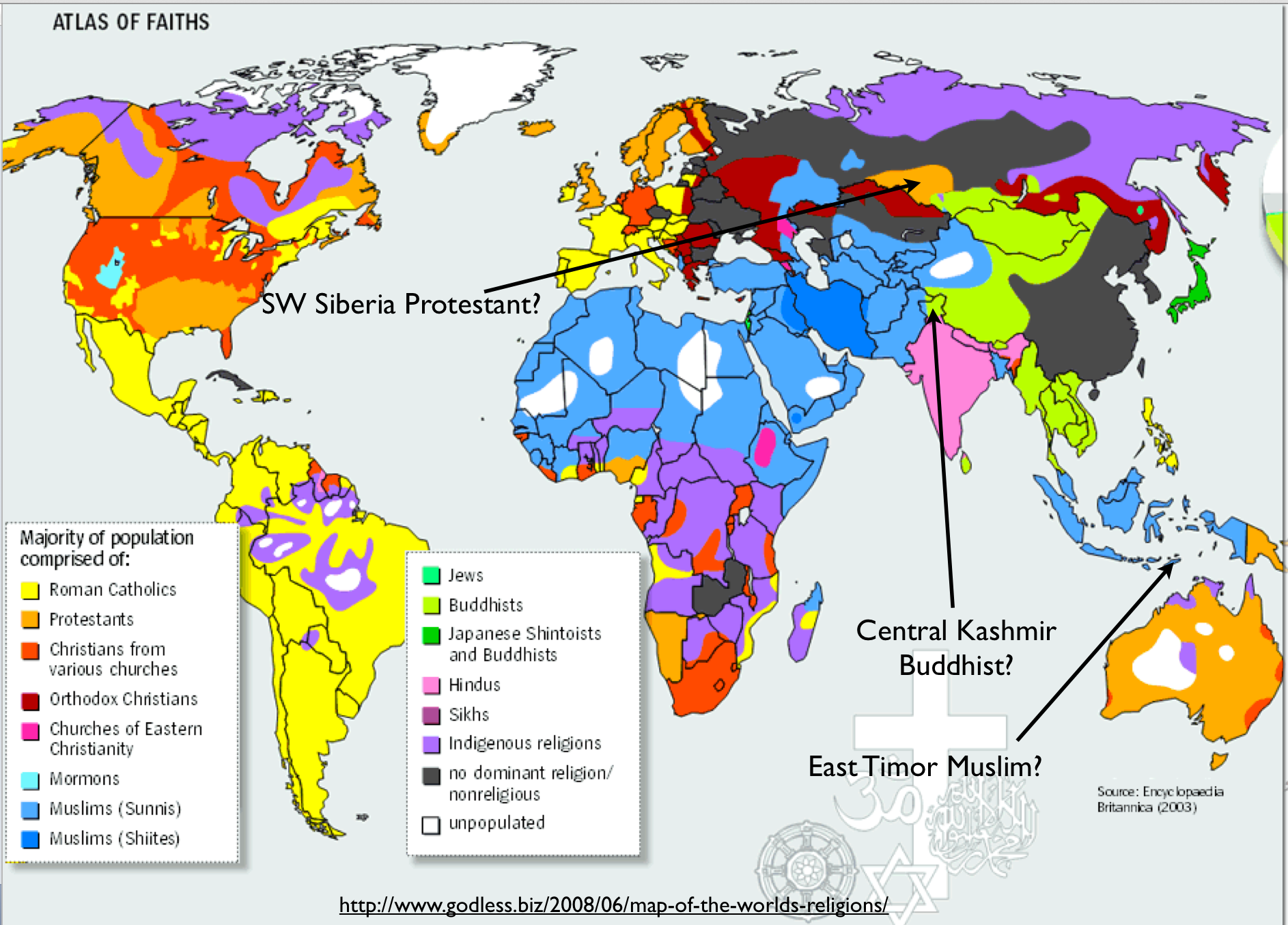 World Religion Map 5 Straipsniai.lt
