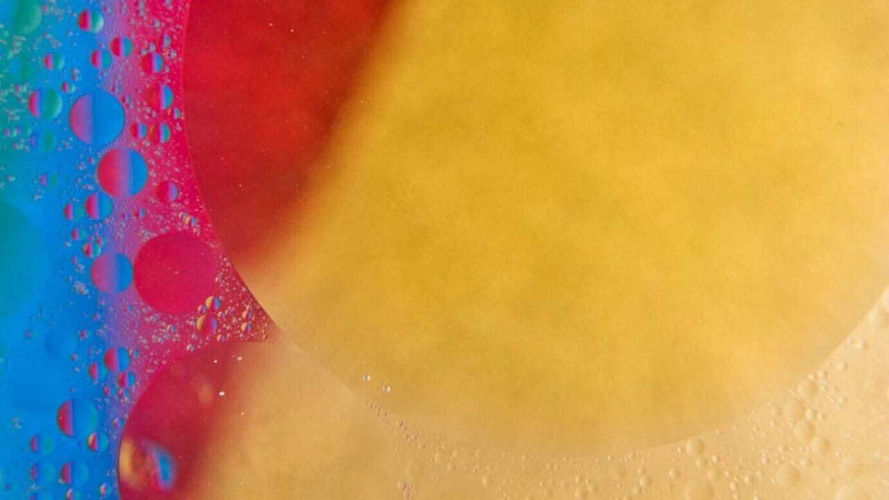 Blue Red Yellow Background With Bubble Pattern 23