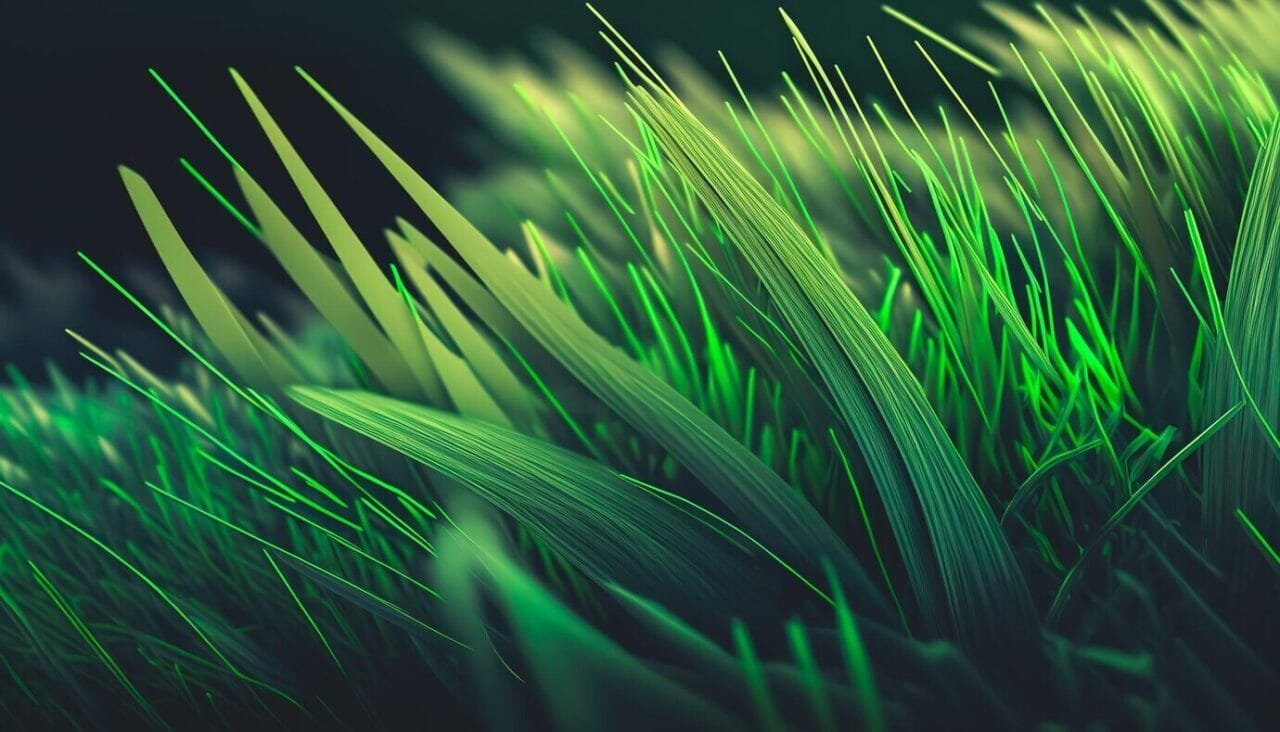 Close Up Textural Green Grass Forest Generative Al 169016