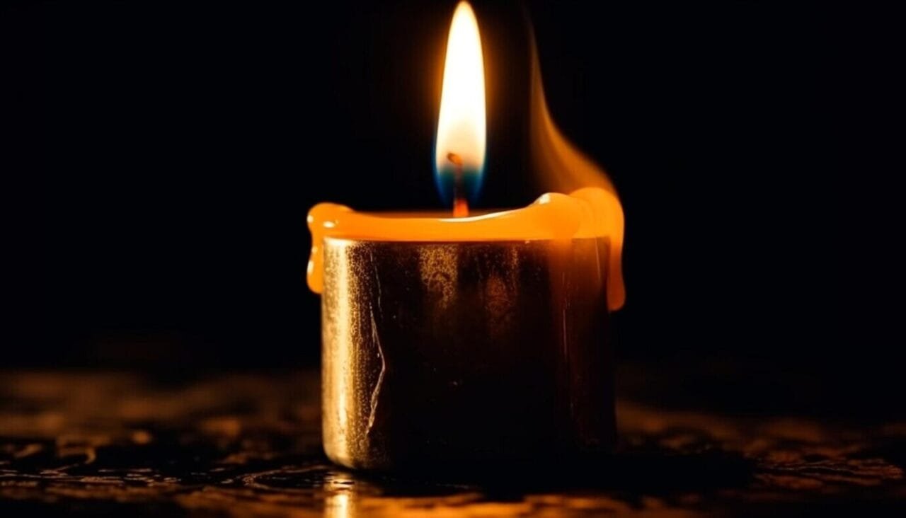 Glowing Candle Illuminates Tranquil Scene Spirituality Generated By Ai 24640