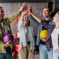 happy-friends-with-bowling-balls-bowling-club