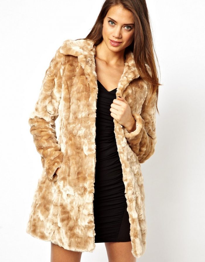 lipsy tan belted faux fur coat product Straipsniai.lt