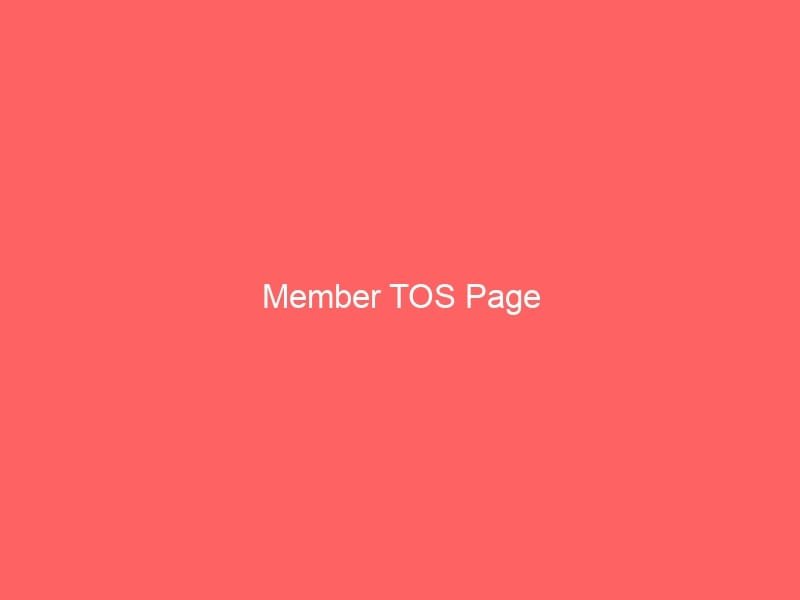 Member TOS Page