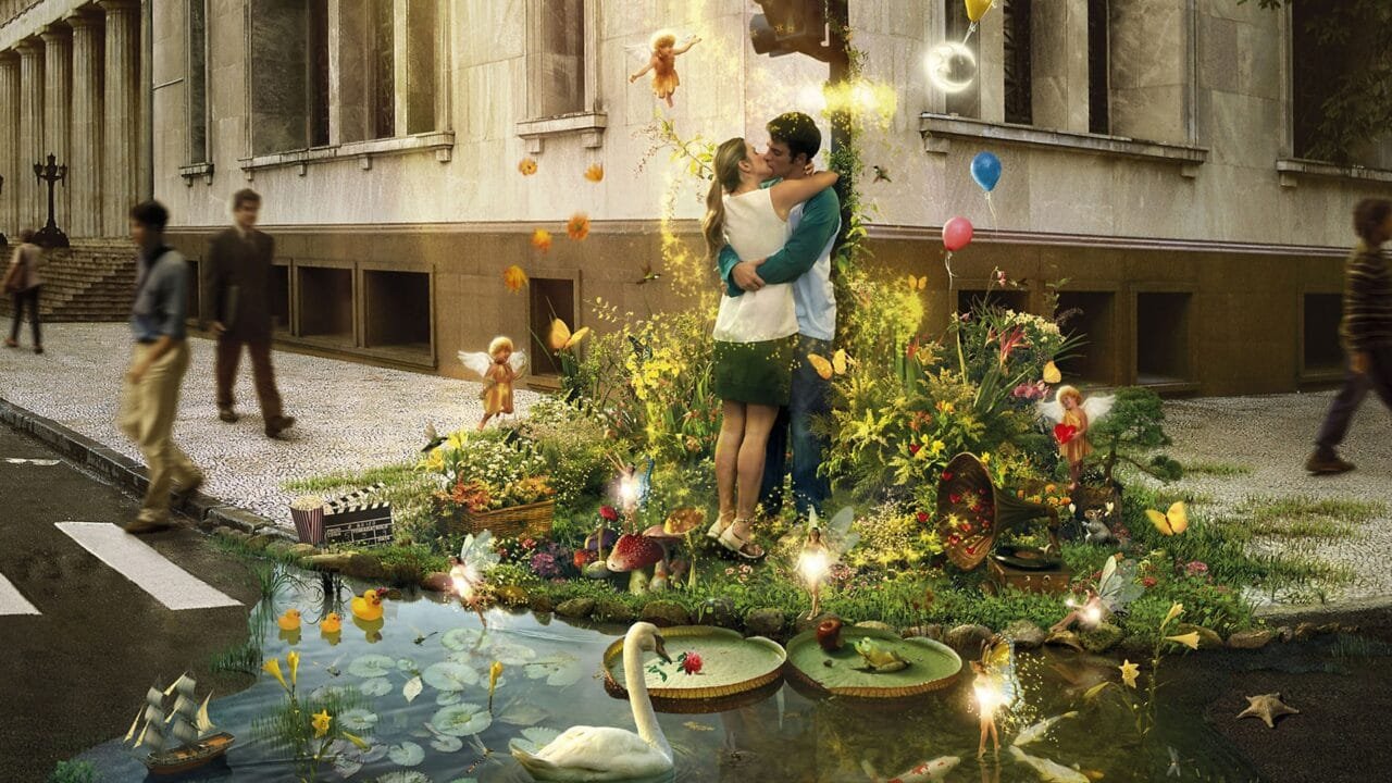 Photoshop windows couple pictures phone kissing tiles