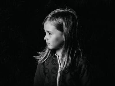 grayscale photo of girl