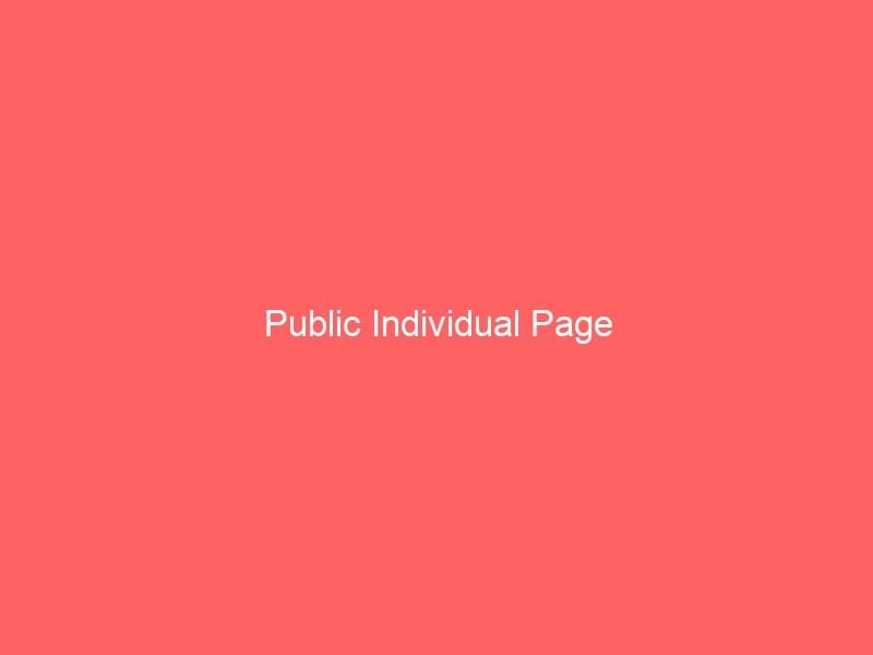 Public Individual Page