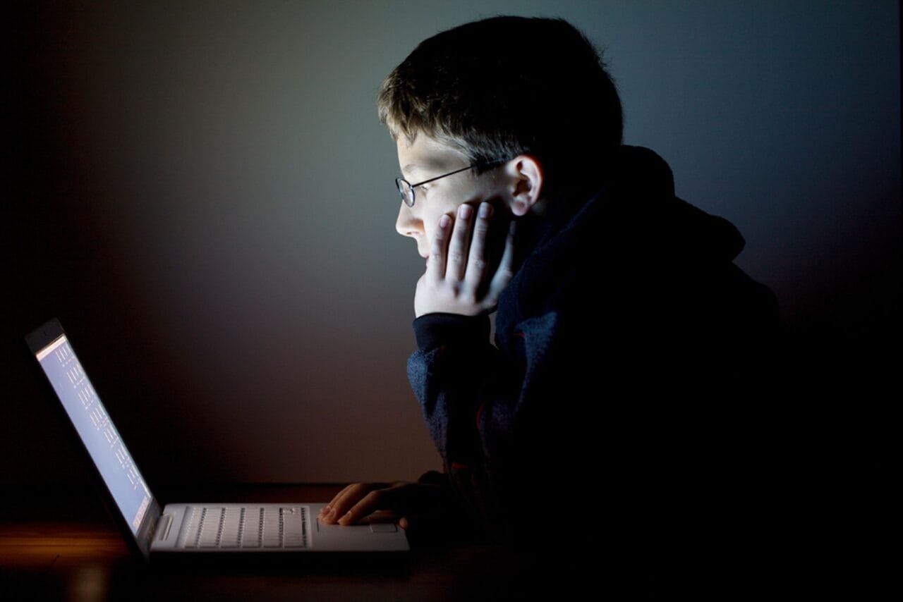 Teenager On Computer