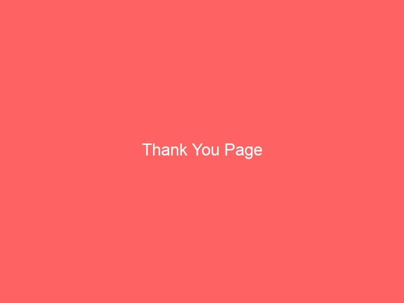 Thank You Page