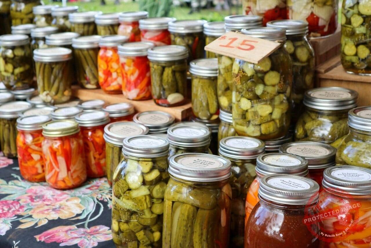 clear glass jars with candies