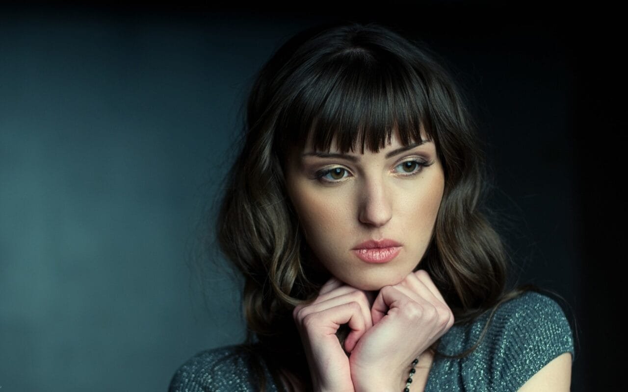 Woman Person Sad Thoughtful