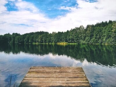 view of dock at river bank